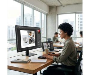 Samsung ViewFinity S80D Moniteur UHD 37'' Moniteur professionnel 4K UHD de 37 pouces avec HDR10, hub USB intégré et support ergonomique complet pour