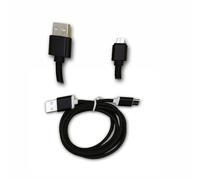 Samsung Wave M S7250 Câble Data Noir 1m En Nylon Tressé Ultra Résistant (Garantie 12 Mois) Micro Usb Pour Charge, Synchronisation Et Transfert De Données By Ph26 ®