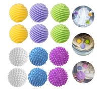 SAMSYOKI 12PCS Boules de Lavage Machine à Laver Balles Lessive Silicone | Boule de Séchage pour Sèche-linge Anti poils Balle de Lavage Réutilisables pour Doudoune Boule Lessive Réduit les Plis Pinces