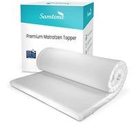 Samtena Surmatelas 140 x 200 cm, Mémoire de Forme, 5 cm épaisseur, «Edition Standard, Model Deluxe », pour Matelas, canapé ou lit de Camp, sur-Matelas pour Adulte, Memory Foam Mattress Topper