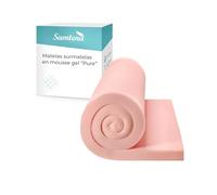 Samtena Surmatelas 90 x 200 cm, Mousse de gel, 5 cm épaisseur, «Edition Gel, Model Pure», pour matelas, canapé ou lit de camp, sur-matelas pour adulte, memory foam mattress topper