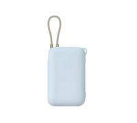 SAMTN Étui Batterie Externe pour Xiaomi 10 000 mAh P15ZM avec câble intégré, étui en Silicone Antichoc, Housse de Protection de Voyage (Bleu translucide)