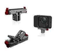 SAMTN Monture magnétique métallique pour Insta360 GO Ultra, Adaptateur à déverrouillage Rapide, Alliage d'aluminium Pliable, Conception à Double Interface, Trou de vis 1/4