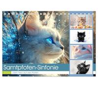 Samtpfoten-Sinfonie (Tischkalender 2026 DIN A5 quer), CALVENDO Monatskalender: Katzen schenken Liebe ohne Worte, begleiten uns mit stillem Verständnis und schnurren unsere Sorgen fort.