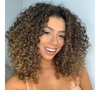 Samtress 10 Inch GoGo Curl Crochet Hair 8 Packs Ocean Wave Braiding Hair Extensions Omber Blonde Water Wave Crochet Braids Synthetic Short Curly Braids for Women (#T27)