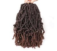Samtress 12 Inch 6 Packs New Faux Locs Crochet Hair Soft Locs Ombre Brown Pre-looped New Faux Locs Crochet Braids for Women Faux Locs Crochet Hair Curly Faux Locs Braiding Hair Extension (#T30)