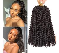 Samtress 12 Inch Passion Twist Crochet Hair 7 Packs Water Wave Passion Twist Braiding Hair for Faux Locs, Butterfly Crochet Braids Hair Extensions Bohemian Twist Braiding Hair Synthetic for Women (#2)
