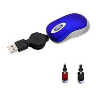 Samudgate Mini souris filaire - Petite souris optique USB rétractable - 1600 DPI - Compact - Pour enfants, voyage, bureau, maison, ordinateur portable