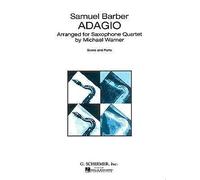 Samuel barber: adagio for strings (saxophone quartet) - score/parts