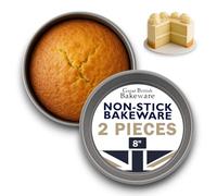 Samuel Groves Great British Bakeware Victoria Lot de 2 moules à gâteau ronds à double revêtement anti-adhésif 20,3 cm Passe au four Sans PFOA et sans BPA Fabriqué en Angleterre