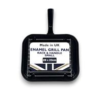 Samuel Groves Gril universel en émail vitreux avec poignée, grille métallique fabriquée au Royaume-Uni pour caravane, camping-car, fours et barbecues (petite taille 28 cm)