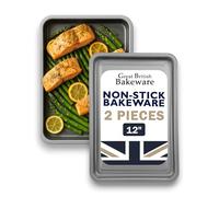 Samuel Groves Lot de 2 plaques de cuisson antiadhésives à double revêtement 32 cm, fabriquées en Angleterre