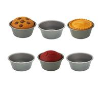 Samuel Groves Lot de 6 moules à muffins individuels avec double revêtement anti-adhésif pour friteuses à air comprimé Fabriqué en Angleterre