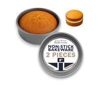 Samuel Groves Victoria Lot de 2 moules à gâteau à base fixe antiadhésive, fabriqué au Royaume-Uni, conique de 50 mm de profondeur