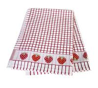 Samuel Lamont Poli-Dri Torchon Jacquard Fraise Rouge