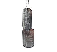 Samuel Thomas 'Falcon' Sam Wilson Médaille militaire pour chien - Accessoire de cosplay - Chaînes et silencieux inclus