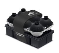 Samuelworld Ensemble de bacs à glaçons de qualité supérieure (16 glaçons/6 boules de glace), grande machine à glaçons et bacs à glaçons améliorés, de qualité alimentaire, entonnoirs intégrés sans
