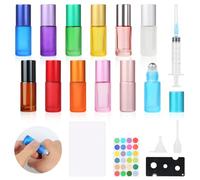 Samulee 12Pcs 5ml Flacon Roll on Vide, Roll on Bouteille a un Bille en Acier Inoxydable, Bouteille à Rouleaux pour Parfum Massage Huile Essentielle
