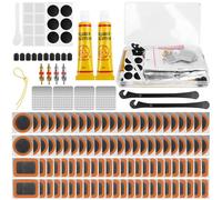 Samulee 134 Pièces Kit Reparation Velo, Kit Reparation Pneu Velo Portable, Rustine Chambre a Air, Rustine Velo avec Colle Rustine, Demonte Pneu Velo, pour Cyclistes, Motos, BMX, Vélos