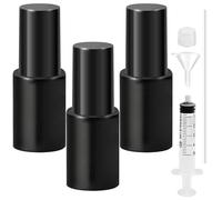 Samulee 3 Pièces Vaporisateur Parfum Verre 30ml, Flacon Parfum Vide Rechargeable, Atomiseur en Verre, Bouteille Vide pour Voyage, Vacances, Cadeaux (Capuchon Doré, Argenté et Noir)