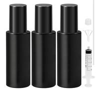 Samulee 3 Pièces Vaporisateur Parfum Verre 50ml, Flacon Parfum Vide Rechargeable, Atomiseur en Verre, Bouteille Vide pour Voyage, Vacances, Cadeaux (Capuchon Doré, Argenté et Noir)