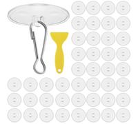 Samulee 50 Pièces Crochet de Plafond Adhésif, Crochets de Montage au Plafond Sans Perçage pour Chambre à Coucher, Salle de Bain, Crochets de Décoration