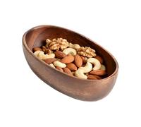 Samuliy Bol En Bois Pour Fruits - Bol de Service Décoratif en Forme de Bateau - Plat de Service aux Noix et Snacks - Pour Noix Collations Sandwiches Fruits Apéritifs Sauces à Tremper Sauce Bonbons