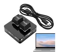 Samuliy Clavier à 2 touches - Mini clavier USB, rétroéclairé RVB mini USB avec ergonomie universelle, adapté aux voyages et à l'école