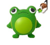 Samuliy Jouet couineur pour chien, grognement pour chiots - Petit couineur sensoriel amusant, balles en latex pour chiens, forme de grenouille en forme de poire jaune, couineur à rebond