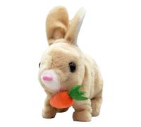 Samuliy Jouet De Lapin Qui Marche, Jouet De Danse De Lapin Interactif Électronique Mignon De 6,7 Pouces avec Son - Jouet De Lapin Qui Saute pour Animaux De Compagnie, De Lapin Qui Marchent Et Parlent