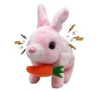 Samuliy Jouet De Lapin Qui Marche, Jouet De Danse De Lapin Interactif Électronique Mignon De 6,7 Pouces avec Son - Jouet De Lapin Qui Saute pour Animaux De Compagnie, De Lapin Qui Marchent Et Parlent