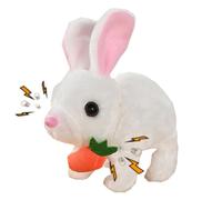 Samuliy Jouet De Lapin Qui Marche, Jouet De Danse De Lapin Interactif Électronique Mignon De 6,7 Pouces avec Son - Jouet De Lapin Qui Saute pour Animaux De Compagnie, De Lapin Qui Marchent Et Parlent