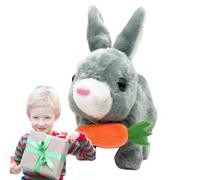 Samuliy Jouet De Lapin Qui Marche, Jouet De Danse De Lapin Interactif Électronique Mignon De 6,7 Pouces avec Son - Jouet De Lapin Qui Saute pour Animaux De Compagnie, De Lapin Qui Marchent Et Parlent