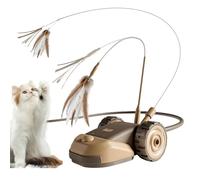 Samuliy Jouets Interactifs pour Chats - Jeu Mobile Intelligent Rechargeable | Jouets Interactifs D'Éveil pour Chats avec Voiture Électrique - pour Enrichissement des Chatons Exercice Jeu Stimulation