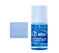 Samuliy Kit de nettoyage pour écran d'ordinateur portable - Spray et lingette nettoyante pour écran de télévision | Nettoyant pour écrans électroniques avec flacon de 200 ml et 1 chiffon en microfibre