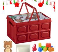 Samuliy Organisateur De Stockage Pour Coffre De Voiture - Caisse Pliable De | Boîte de Rangement Pliable Ménagère - pour Voyage Road Trip Épicerie Conduite Pique-nique Armoire Vêtements Jouets Maison