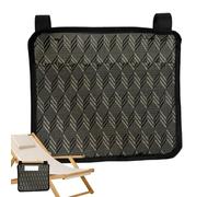 Samuliy Organiseur latéral de chaise de camping | Sac à goûter pour chaise de plage, accoudoir de chaise, pochette de rangement pour chaise de plage, sac de collation pour camping en plein air,