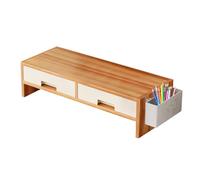 Samuliy Plateforme de Surélévation pour Moniteur | Organisateur à Double Tiroir | Supports pour Moniteur D'Ordinateur | pour Famille Amis Maison Intérieur Étude Chambre Salle Bureau