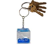 Samuliy Porte-clés liquide, porte-clés rempli de liquide,Porte-clés de nuages liquides flottants carrés en acrylique | Porte-clés jouets pour filles et femmes, pendentif de sac, accessoire de sac à