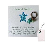 Samuliy Porte-clés Tortue - Cadeaux de Tortue de mer à Charme Solide | Porte-clés en Forme de Tortue, breloque pour Porte-Bonheur et Exploration, pour Anniversaire, Noël, Anniversaire