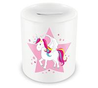 Samunshi® Tirelire pour enfant avec motif coloré - garçon et fille Tirelire Großes Einhorn