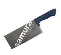 Samura ARNY Couteau de cuisine asiatique 209 mm - Exquis couteau de cuisine avec élégant manche bleu marine en acier japonais de haute qualité.