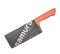Samura ARNY Premium couteau de cuisine asiatique 209 mm avec manche corail élégant - Couteau de type japonais en acier de haute qualité avec finition stonewashed pour une performance de coupe optimale
