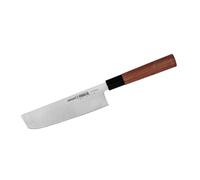 SAMURA Okinawa Couteau Nakiri de Cuisine Japonaise Professionnelle 172 mm/6.8". Dureté 59 HRC