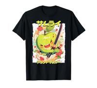 Samurai Apple Warrior Old Ukiyo Artwork Sensei Samouraï T-Shirt