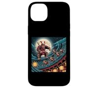Samurai Bigfoot Japonais Ukiyo-e Art Sasquatch Samurai Anime Coque pour iPhone 14 Plus