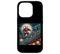 Samurai Bigfoot Japonais Ukiyo-e Art Sasquatch Samurai Anime Coque pour iPhone 14 Pro