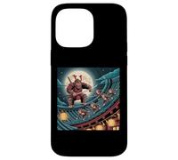 Samurai Bigfoot Japonais Ukiyo-e Art Sasquatch Samurai Anime Coque pour iPhone 14 Pro Max