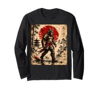 Samurai Bigfoot Warrior Art Japonais Anime Bigfoot Samourai Manche Longue