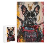 Samurai Bulldog Armor Art Print Puzzle 1000 Pièces Educa Jouet en Bois Cadeau Unique Décoration Intérieure Jeu Éducatif Challenge Toy Adultes Et Enfants À Partir De 14 Ans 1000 PCS